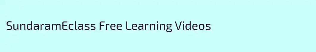 SundaramEclass Free Learning Videos